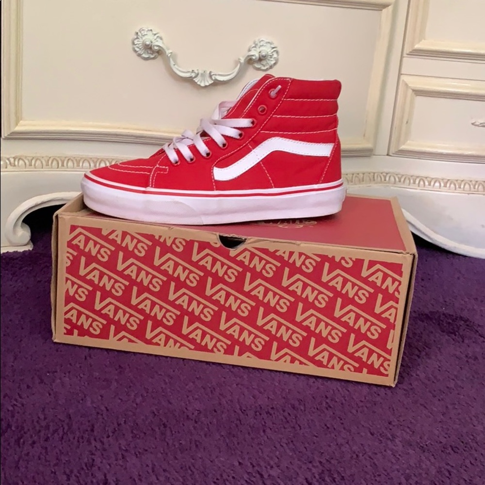 Red Vans!!! (MINIMAL WEAR) *ONLY WORN 3 TIMES*